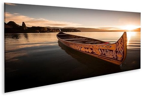 islandburner Bild auf Leinwand Traditionelles Maori Kanu Waka Ruht Im Vordergrund Neuseeländischer So Bilder Wandbilder Poster