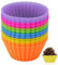 Yitobici moule à muffins en silicone, 12 pièces moules de cuisson en silicone réutilisables, moules à muffins, moules à cupcakes