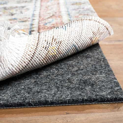 Bagail Teppich-Pads aus Filz und Naturkautschuk, 0,6 cm dick, 2,4 x 3 m, rutschfester Teppichgreifer hält Teppiche an Ort und Stelle, schützende gepolsterte Pads, Teppichläufer, Hartholzböden