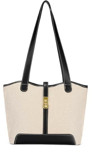 SENDEFN Tote Bags for Women Large Shoulder Bag with Zipper and Locking Knob，Suitable for College School Work Travel Shopping