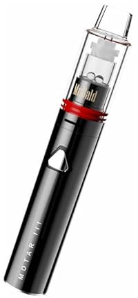 Longmada Kit-Vaporizador Motar 3 de Cera, Atomizador de bobina de cuarzo, 1700mAh Batería de 510 hilos, Hierbas Concentrado Motar III Wax Vape Pen Kit -Sin nicotina (Negor/Black)