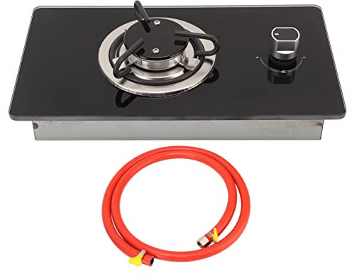 Fornello a gas per camper Piano cottura a 1 fuoco, potenza 1,8 KW, regolabile in continuo, vetro temperato, accensione automatica, fornello a GPL per yacht, roulotte, campeggio