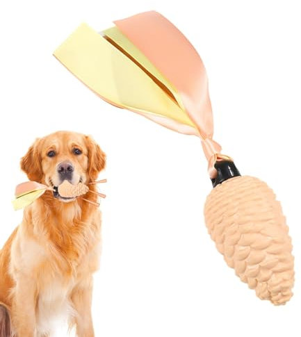 Bvizyelck Tannenzapfen-Spielzeug für Hunde,Hunde-Tannenzapfen-Spielzeug | Quietschendes Seil-Hundespielzeug mit Beißstreifen - Weiches und langlebiges Welpenspielzeug für Spielzeit und Mundgesundheit,