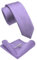 RBOCOTT 2.4 Lavender Skinny Tie and Pocket Square, Necktie Tie Clip Set for Men (82)