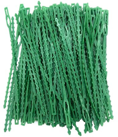 Yardenfun 120st Garten Schnur Anlage Gartenpflanze Draht Groß Gras-Wand- Pflanzen Elektrische Kabelbinder Gartenbaumbindungskrawatte Garten Krawatten Weinstöcke Ausbildung Green Plastik