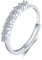 MICMIF Moissanite Damen Ring 0,42 Karat Verstellbarer Ring Silber 925 Ewigkeitsring Band Ringe für Freundin Frau Moissanit Diamant Verlobungsring Ehering für Hochzeit Jahrestag