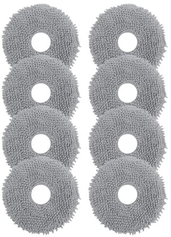 8 Serpillières de Rechange pour Roborock Q revo/Qrevo S/Qrevo Pro/Qrevo Edge/Qrevo Master/Qrevo Slim/Qrevo Curv/QV 35A 35S/QR 598 798/Saros Z70/10R Robot Aspirateur, Réutilisables et Lavables