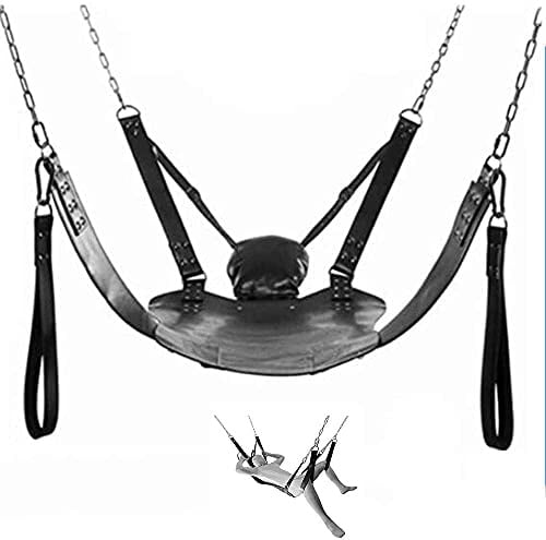 Paar Sex Swing SM Leder Sling Sex Hängematte-Leder Bett Hängematte Und Kissen Erwachsene Spiel Sex Spielzeug Erwachsene Sexschaukel (Ohne Regal Und 4 Schlinge)