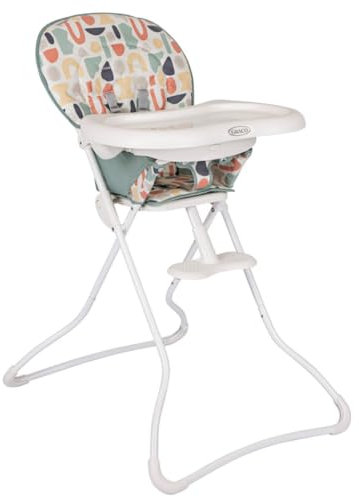 Graco - Snack N' Stow Seggiolone pappa - leggero, pieghevole e compatto, da circa 6 mesi a 3 anni (max. 15 kg), fantasia Playtime