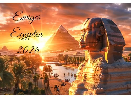 raxxa Premium-Monatskalender Ewiges Egypten 2026 - DIN-A4 quer