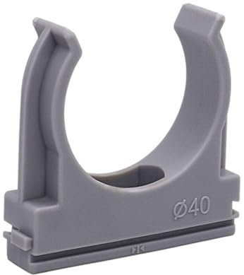 SKIR'CO (24 piezas) Clips de tubo, abrazaderas de plástico para tubos de 40 mm, abrazaderas de tubo tipo U, clips de tubo, ganchos de manguera