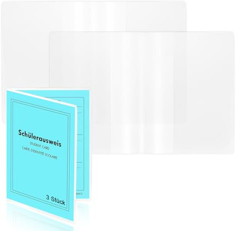 3 Stück Ausweishülle A7 Doppelhülle Scheckkarte 150 * 107mm Hülle Schülerausweis Ausweishülle Doppelhülle Schutzhülle für Blutdruckkontrollkarte Studentenausweis Sozialversicherungsausweis