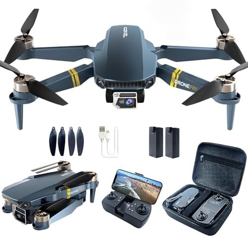 2650 ft Control Range Super Endurance Foldable Drone with Camera for Beginners–60+ min Flight Time, WiFi Quadcopter with 4K HD Camera, Brushless Motor, Auto Hover, Follow Me (3 Batteries)