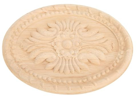 Applique en Bois élégant - Overlay en Bois sculpté en Bois Décalage Décale de Meubles de Maison Non Peints - Panneaux et Plaques Déco-ive et Plaques