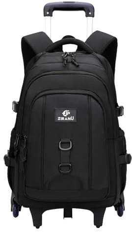 Rucksack mit Rollen Kinder Schulrucksack Teenager Trolley Kinder Schulranzen Schultasche Mädchen Jungen 48x32x20cm