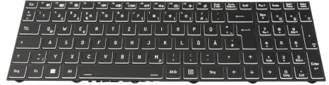 Clevo 18H9-NEW-RF-X1 Original Tastatur DE (deutsch) schwarz/weiß RGB | mit Backlight für NP50PNK-M, NP70P