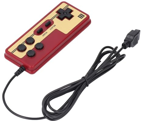 Retro Game Controller, Wired 8-Bit Design with ABS Material Classic Video Gamepad for Nostalgic Arcade Gaming on Old School Consoles Suitable Adults Kids Teens