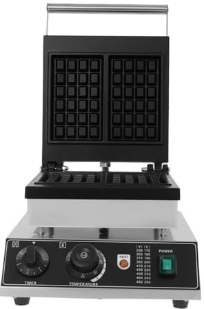 Gaufrier Professionnel 2000 W, Antiadhésif, Double Moule 9, X 16,5 Cm, Machine À Gaufres Facile à Nettoyer