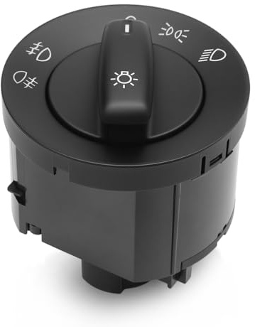 GraceGalaxy Interruptor de faro para Passat T0uran Golf MK5 MK6 B6 Tigu-an interruptor de luz faro interruptor de control 1T0941431C
