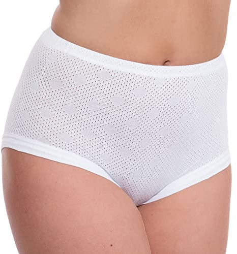 Undercover 3 Pack Ladies Cotton Airtex Cuff Leg Briefs XOS