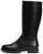 MERRYHE Stivali Alti da Uomo Zip Laterali Stivali da Equitazione Stivali da Combattimento A metà Polpaccio Calzature da Lavoro Impermeabili,Black-41