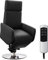 Cavadore TV-Sessel Cobra mit 2 E-Motoren und Aufstehhilfe / Elektrischer Fernsehsessel mit Fernbedienung / Relaxfunktion, Liegefunktion / bis 130 kg / S: 71 x 108 x 82 / Echtleder Schwarz