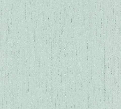 A.S. Création Vliestapete mit Glitter Flavour Tapete gestreift 10,05 m x 0,53 m blau grün Made in Germany 364524 36452-4