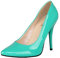 MISSUIT Damen Lack Stiletto High Heels Pumps Spitz Geschlossen(Grün,43)