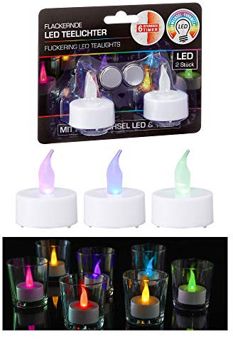 LED Teelicht 72 x 2er Set mit Farbwechsel Lichtspiel Partylicht (72 x 2er-Set LED Teelicht)