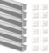 INNOVATE LED Leiste Aluminium [6x1m Aluprofil LED Streifen Set] U Profil Aluminium Indirekte Beleuchtung I Lichtleiste Deckenleisten (Silber/Milchig, Einbauprofil Midi)