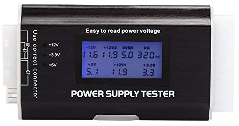 Hakeeta Computer PC Power Supply Tester, Unterstützung 20/24Pin ATX SATA, BTX, ITX, Power Tester, externes DIE/SATA/P6/P8 ist Lichtanzeige