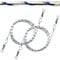 2x 1.5m Reflective Dog Tie Out Cables for Dogs – 3mm Thick, Heavy Duty, PVC Cover, Camping Accessories, Outdoor Use with Anchor Stake – Ideal for Small & Medium Dogs (5ft Each, BLUE)