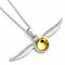 Harry Potter The Carat Shop Goldene Schnatz-Halskette, verziert mit Kristallelementen, Sterling Silber, Kristall