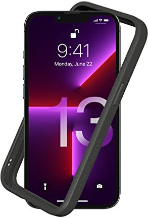RhinoShield Bumper Case kompatibel mit [iPhone 13/13 Pro] | CrashGuard NX - Stoßdämpfende Schutzhülle im schlanken Design - 3.5 Meter Fallschutz - Graphite
