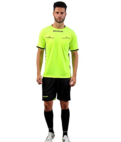 Givova Herren Kita08-1910-XL Langes Trikot, Neon-Gelb/Schwarz, XL