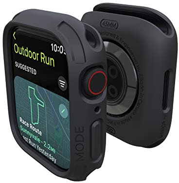 elkson Quattro 2.0 Series - Funda Resistente Compatible con Apple Watch de 1.77 Pulgadas, Resistente para Apple Watch y iWatch Series 8 7, Cubierta Protectora Duradera de Grado Militar, Flexible a