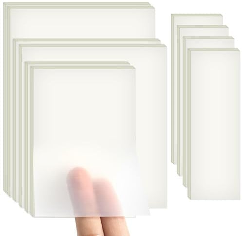 Hanyousheng 500PCS Transparente Haftnotizen, 4 Größen Transparent Sticky Notes, Durchsichtige Klebezettel, Wasserfest und Wiederbeschreibbar Clear Sticky Notes für Büros, Haushalte und Studenten