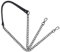 PU-Leder-Kettenriemen Verstellbarer Metallkette Schulter Riemen Abnehmbare Handtaschen Kette Riemen Lange Tasche Kettenriemen mit Schnallen 120cm (Schwarz Kette)