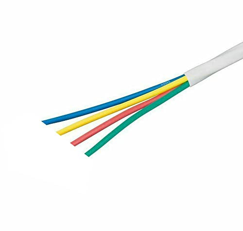 50m Quattro Quad SAT Antennenkabel, Koax-Antennenkabel, 4Fach DIGITAL Koaxial Kabel 4in1 für Digital, HD, T2, BK Anlagen, Weiß