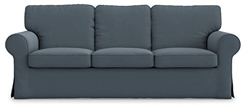 FMCTL Ektorp Sofabezug für 3-Sitzer, Ersatz für IKEA EKTORP 3-Sitzer-Sofabezug, nur ektorp 3-Sitzer-Sofabezug, passt nicht auf Uppland (Titangrau)
