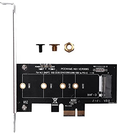 Gokelomg Cartes supplémentaires PCIE vers M2 PCI Express 3.0 X1 vers NVME SSD Prise en charge pour SSD M2 PCIE Raiser 2230 2242 2260 2280 M.2 SSD
