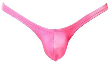 Faringoto String solide sans couture pour homme avec dos en T et taille basse, rose, L