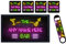 ShopQuality4U Personalise Gamer Bar Runner Mat, optional: Matching Bottle Opener & 4x Drinks Coasters, Gift Set | Beer Gifts Home Bar Accessories for Pub Bars Man Cave Him Her Gin Oclock