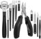 Cortaúñas encarnadas, 11 piezas/juego mejorado de herramientas de tratamiento de uñas, cuchillo de pedicura, cortador de cutículas, kit de manicura para cuidado de pies, lima de uñas para podólogos,