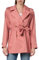 Tommy Hilfiger Damen Mantel Cotton Short Trench Trenchcoat, Rosa (Teaberry Blossom), 40