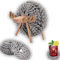 CEASELESLY 12 Stück Filz Untersetzer,Untersetzer gläser,Glas-Tischuntersetzer Getränkeuntersetzer mit Halter,Hirschförmigem Holzhalter,Xmas Geschenke,für Büro Familie Tassenuntersetzer