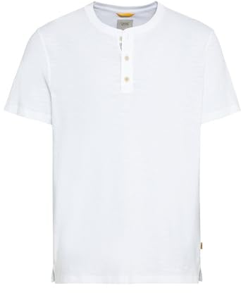 camel active Herren Henley T-Shirt aus Bio-Baumwolle | Kurzarm Henley T-Shirt im Regular Fit für Alltag und Freizeit