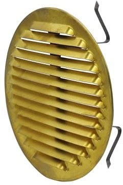 La Ventilazione GOTTU160 Griglia Tonda Universale con Molle, Ottone, ø175 mm