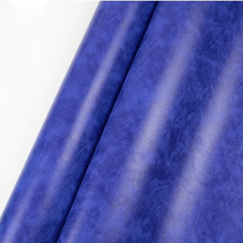 ZCBYBT Innendekoration Leder Weiches Kunstleder Stoff 1,2mm dick, Leder für Kleidung, Tasche, Sofa, Autositz,Blau