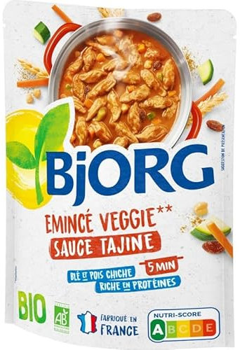 BJORG - Bjorg Émincé Veggie Sauce Tajine Bio 250G - Lot De 6 - Vendu Par Lot